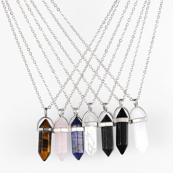 d.m. piedra natural stone crystal point pendant necklace amethyst rose quartz crystal pendulum healing rhinestone chakra pendant necklace, Slivery;golden
d.m. piedra natural stone crystal point pendant necklace amethyst rose quartz crystal pendulum healing rhinestone chakra pendant necklace, Slivery;golden