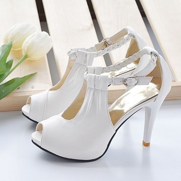 2017 New wedding shoes with braided strap high heel bridal shoes platform sandals white beige black bridesmaid party shoes
2017 New wedding shoes with braided strap high heel bridal shoes platform sandals white beige black bridesmaid party shoes
