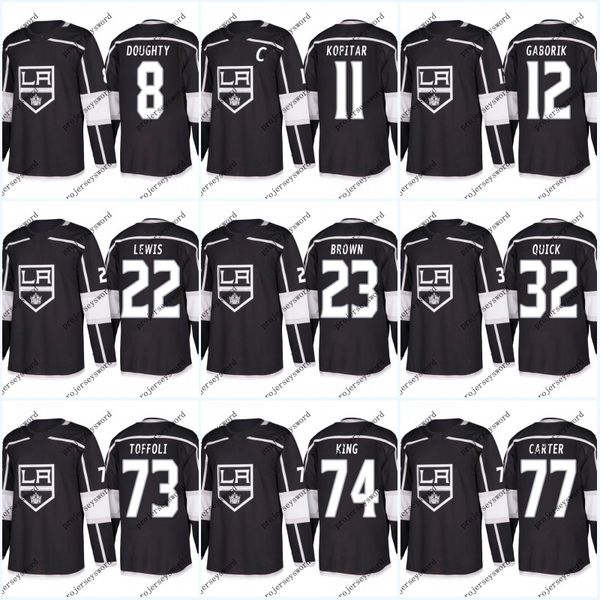 Los Angeles Kings Jersey 8 Drew Doughty 11 Anze Kopitar 12 Marian Gaborik 22 Trevor Lewis 23 Dustin Brown Hockey Jerseys White Black
Los Angeles Kings Jersey 8 Drew Doughty 11 Anze Kopitar 12 Marian Gaborik 22 Trevor Lewis 23 Dustin Brown Hockey Jerseys White Black