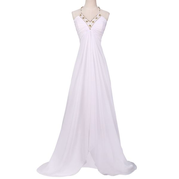 2019 Newest Sexy White Long Prom Dresses Chiffon Beaded Prom Party Gown Split Front Deep V Neck See Through Back Evening Dress Cheap
2019 Newest Sexy White Long Prom Dresses Chiffon Beaded Prom Party Gown Split Front Deep V Neck See Through Back Evening Dress Cheap