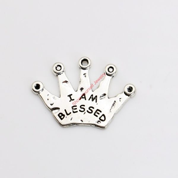 10pcs antique silver plated i am blessed charms pendants for necklace jewelry making diy handmade craft 22x31mm, Bronze;silver
10pcs antique silver plated i am blessed charms pendants for necklace jewelry making diy handmade craft 22x31mm, Bronze;silver