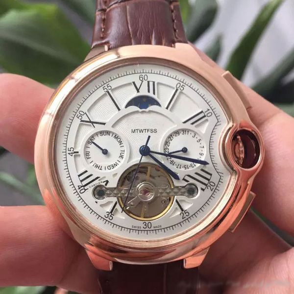 High Quality fashion men watches All sub-dials work movement watch Moon Phase daydate mechanical automatic wristwatche for mens gift rejoles, Slivery;brown
High Quality fashion men watches All sub-dials work movement watch Moon Phase daydate mechanical automatic wristwatche for mens gift rejoles, Slivery;brown
