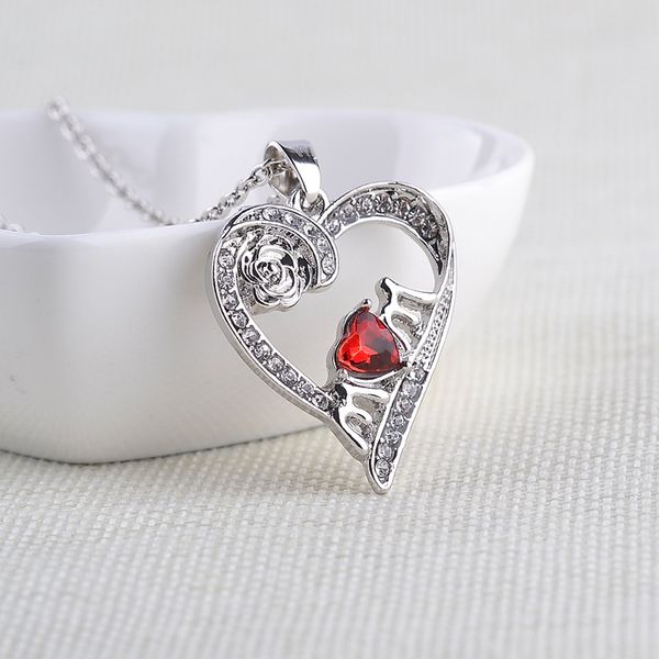 wholesale fashion korean mother and child love "mom" crystal pendant necklace mother's day gifts sweater chain necklaces, Silver
wholesale fashion korean mother and child love "mom" crystal pendant necklace mother's day gifts sweater chain necklaces, Silver