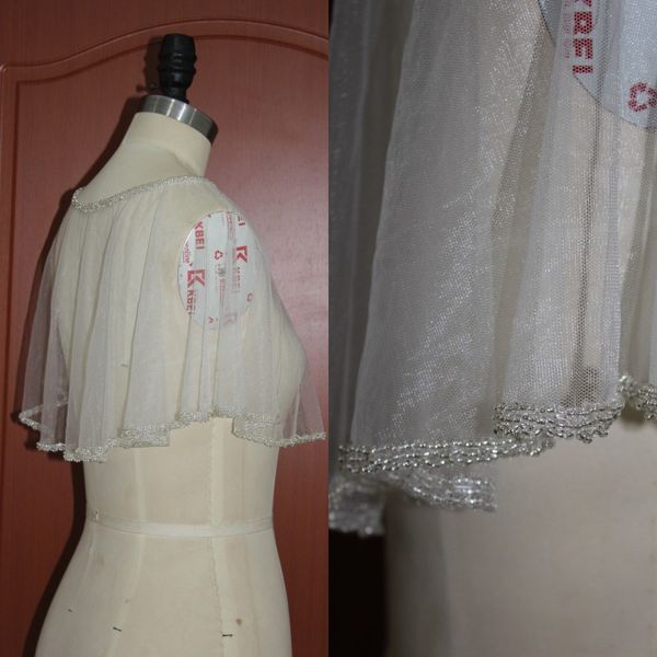 exquisite beaded tulle wraps real pictures beading custom colors bridal wraps for strapless wedding dress charming wrap, White
exquisite beaded tulle wraps real pictures beading custom colors bridal wraps for strapless wedding dress charming wrap, White