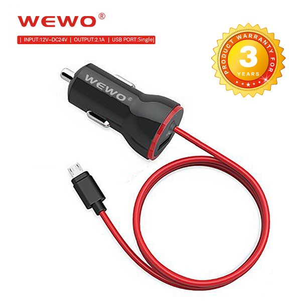 WEWO Самое маленькое автомобильное зарядное устройство с одним USB Адаптер для быстрой зарядки зарядного устройства 2.1A с IOS и кабелем Micro USB с розничной коробкой
WEWO Самое маленькое автомобильное зарядное устройство с одним USB Адаптер для быстрой зарядки зарядного устройства 2.1A с IOS и кабелем Micro USB с розничной коробкой