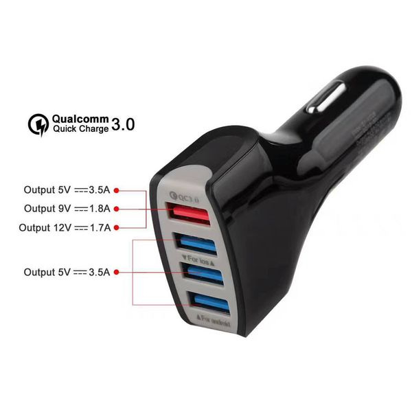 4 usb ports qc 3.0 car charger fast quick charge 3.1a smart phone for samsung note10 tablet xiaomi
4 usb ports qc 3.0 car charger fast quick charge 3.1a smart phone for samsung note10 tablet xiaomi