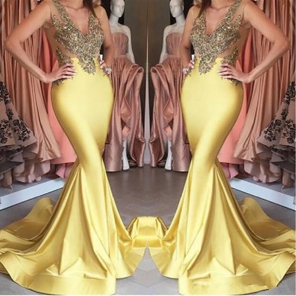 2019 v neck gold lace mermaid prom dresses see through backless evening gowns vestido formatura floor length long afircan prom dress, Black
2019 v neck gold lace mermaid prom dresses see through backless evening gowns vestido formatura floor length long afircan prom dress, Black