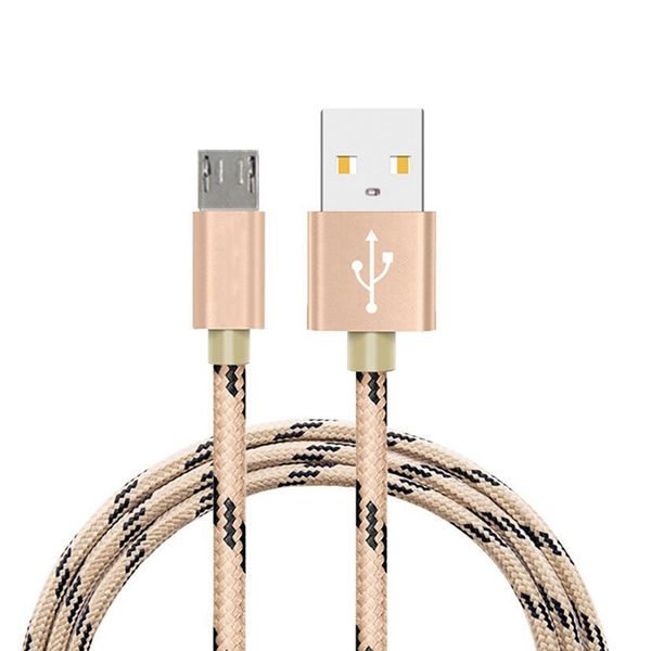 

1.0M Type C 3ft 6ft 10ft Braided USB Charger Cable Micro USB C Cables Data Line Metal Plug Charging for Samsung S8 Plus