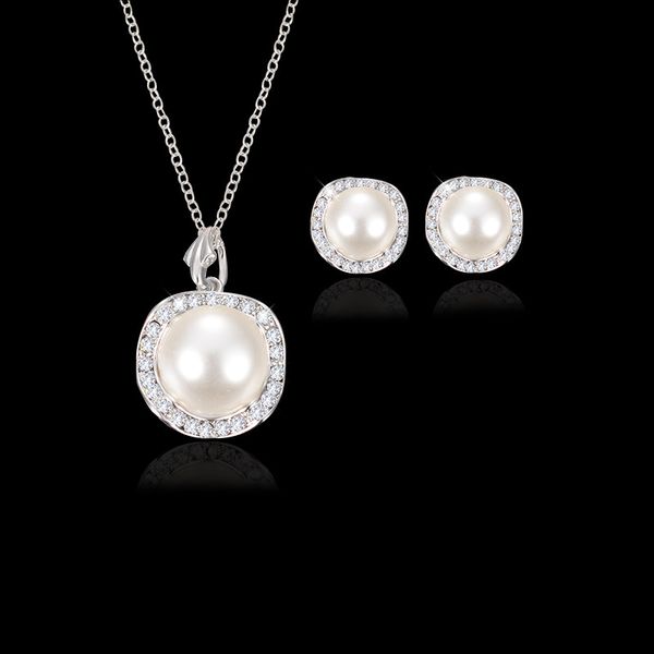 necklace earrings jewelry set luxury high grade rhinestone & pearl white gold plated wedding jewelry 2-piece set wholesale js247, Silver
necklace earrings jewelry set luxury high grade rhinestone & pearl white gold plated wedding jewelry 2-piece set wholesale js247, Silver