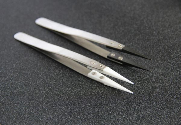 100pcs black white ceramic tweezers non-conductive heat resistant tweezers stainless steel ceramic tweezers e cigarette tools
100pcs black white ceramic tweezers non-conductive heat resistant tweezers stainless steel ceramic tweezers e cigarette tools