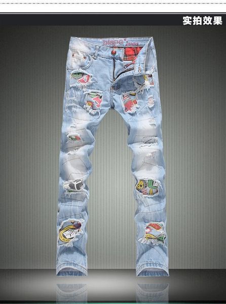 new 2016 men designer jeans denim ripped jeans fashion skinny jeans casual mens brand clothing warm jeans, Blue
new 2016 men designer jeans denim ripped jeans fashion skinny jeans casual mens brand clothing warm jeans, Blue