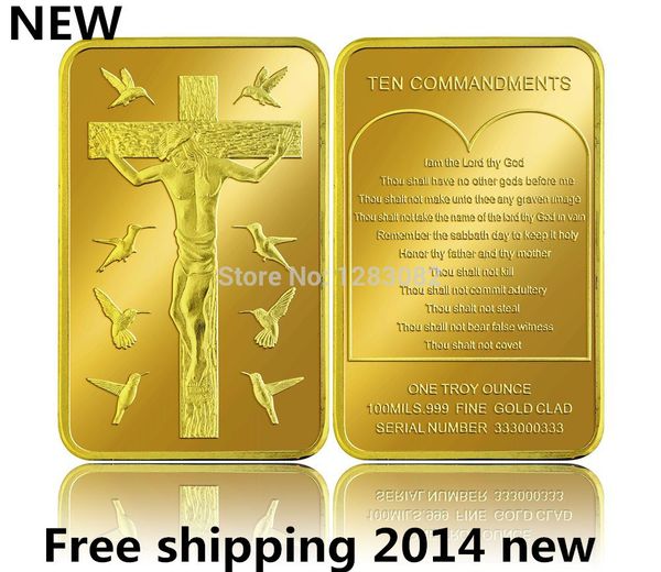 Совершенно новый! Иисус Христос 10 Заповедей BULLION Бар 24k позолоченный вызов монеты
Совершенно новый! Иисус Христос 10 Заповедей BULLION Бар 24k позолоченный вызов монеты