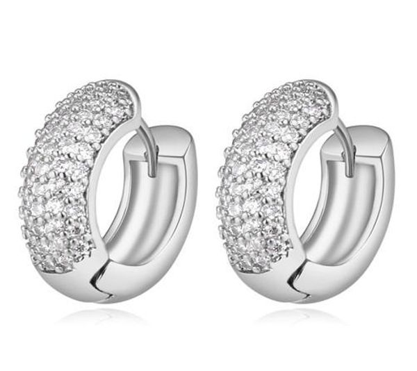 earrings for women luxury zircon 18k gold plated circle hoop huggie earrings jewelry wholesale ter016, Golden;silver
earrings for women luxury zircon 18k gold plated circle hoop huggie earrings jewelry wholesale ter016, Golden;silver