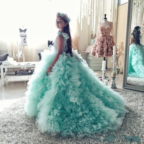 2016 mint ball gown flower girl dresses puffy tulle ruffles girls pageant gowns first communion dresses with bow child party dresses, White;blue
2016 mint ball gown flower girl dresses puffy tulle ruffles girls pageant gowns first communion dresses with bow child party dresses, White;blue
