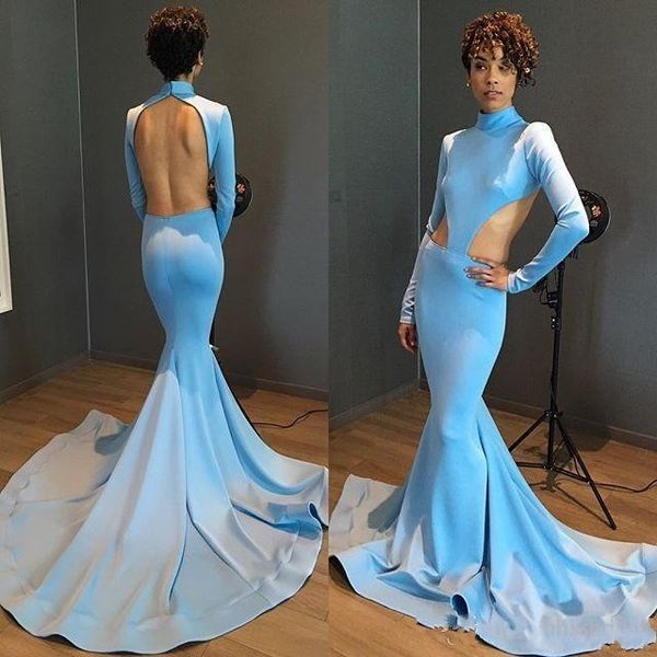 light blue high neck cutaway sides black girl prom dresses 2016 backless long sleeves evening gowns sweep train formal party dresses
light blue high neck cutaway sides black girl prom dresses 2016 backless long sleeves evening gowns sweep train formal party dresses