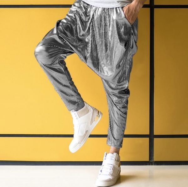 wholesale-2016 harajuku casual fashion cargo punk dress low crotch harem pants men stage sequin joggers hip hop men sweat pants trousers, Black
wholesale-2016 harajuku casual fashion cargo punk dress low crotch harem pants men stage sequin joggers hip hop men sweat pants trousers, Black