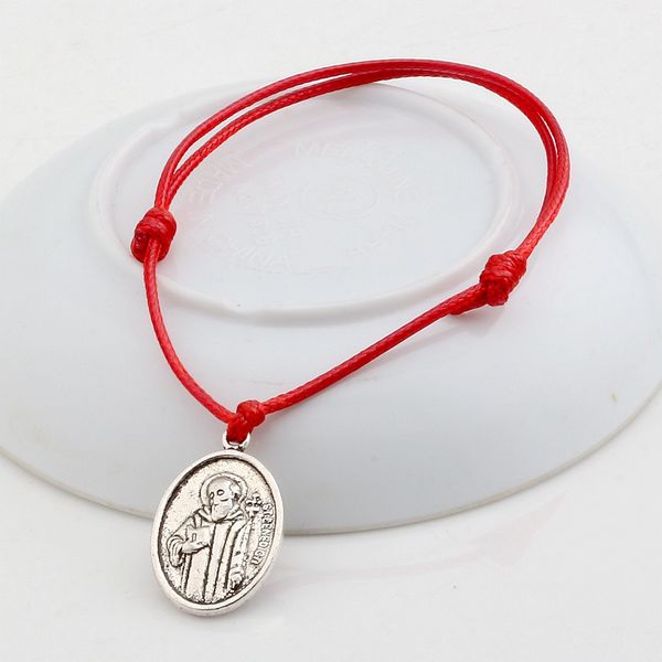 Hot ! 20pcs Adjustable Bracelets Red Waxes rope Antique silver Alloy st benedict Charm Adjustable Bracelet B-31
Hot ! 20pcs Adjustable Bracelets Red Waxes rope Antique silver Alloy st benedict Charm Adjustable Bracelet B-31