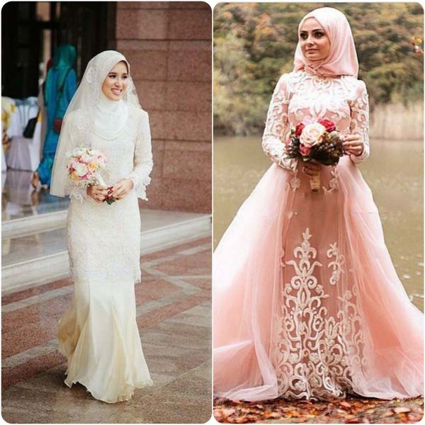 long sleeve with veil 3d-floral appliques high neck muslim arabia lace vintage plus size bridal gowns wedding dresses wedding dress, White
long sleeve with veil 3d-floral appliques high neck muslim arabia lace vintage plus size bridal gowns wedding dresses wedding dress, White