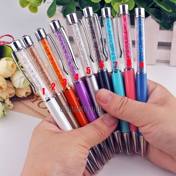 Promotion Colorful Diamond Crystal Ballpoint Pen with Gem on the top SW Roller Ball Pens Writing Office Supplies Christmas Gift
Promotion Colorful Diamond Crystal Ballpoint Pen with Gem on the top SW Roller Ball Pens Writing Office Supplies Christmas Gift