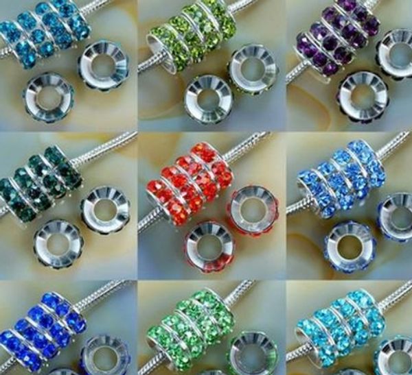 mixed color rhinestone crystal rondelle spacer beads,rhodium plated big hole european bead for bracelet ale diy findings jewelry, Black
mixed color rhinestone crystal rondelle spacer beads,rhodium plated big hole european bead for bracelet ale diy findings jewelry, Black