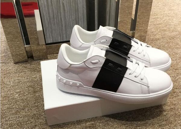 2018 new style women's men's low-rivet v espadrilles shoe casual sneakers genuine leather flat shoes 35-44, Black
2018 new style women's men's low-rivet v espadrilles shoe casual sneakers genuine leather flat shoes 35-44, Black