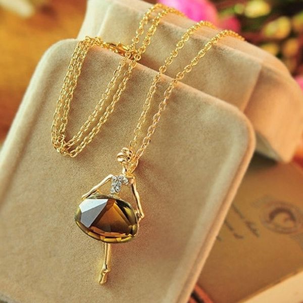 cute women 18k gold crystal ballet girl long chain sweater necklace pendant #r571, Silver
cute women 18k gold crystal ballet girl long chain sweater necklace pendant #r571, Silver