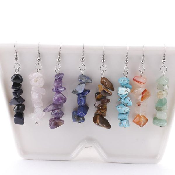 handmade chips bead long drop tassel earrings natural stone aventurine tiger eye lapis lazuli rose stone quartz earrings, Silver
handmade chips bead long drop tassel earrings natural stone aventurine tiger eye lapis lazuli rose stone quartz earrings, Silver