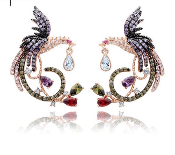 phoenix shape multicolor cz diamond earrings 18k rose gold plated drop earrings jewelry for women jewelry tm, Golden
phoenix shape multicolor cz diamond earrings 18k rose gold plated drop earrings jewelry for women jewelry tm, Golden