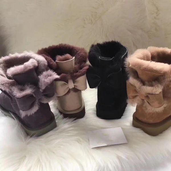 2017 winter classic bailey fur bow style women snow boots real fur leather bowtie snow boots women winter shoes size 35-40, Black
2017 winter classic bailey fur bow style women snow boots real fur leather bowtie snow boots women winter shoes size 35-40, Black