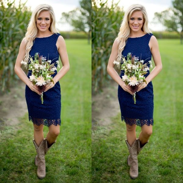 royal blue lace short country bridesmaid dresses 2016 jewel zipper back knee length for western causal wedding custom made en8159, White;pink
royal blue lace short country bridesmaid dresses 2016 jewel zipper back knee length for western causal wedding custom made en8159, White;pink