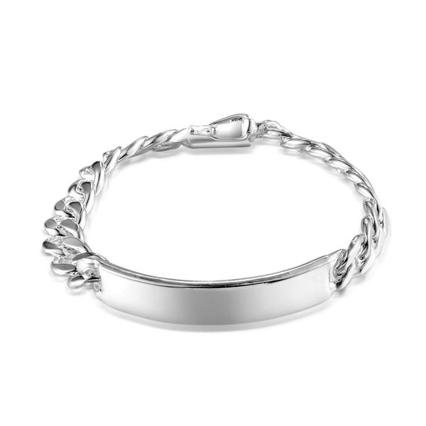 2pcs 925 sterling silver id bracelet with buckle closure curb chain 10mm 8 inches link chain, Black
2pcs 925 sterling silver id bracelet with buckle closure curb chain 10mm 8 inches link chain, Black