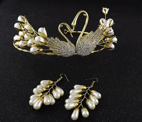 bride princess headdress swan shape pearl crown headdress wedding accessories korean wedding dress hair ornaments, Slivery;golden
bride princess headdress swan shape pearl crown headdress wedding accessories korean wedding dress hair ornaments, Slivery;golden