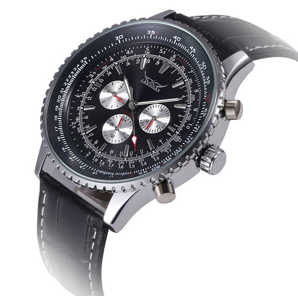 mechanical watch for men casual style wrist watch automatic watches jaragar 01, Slivery;brown
mechanical watch for men casual style wrist watch automatic watches jaragar 01, Slivery;brown