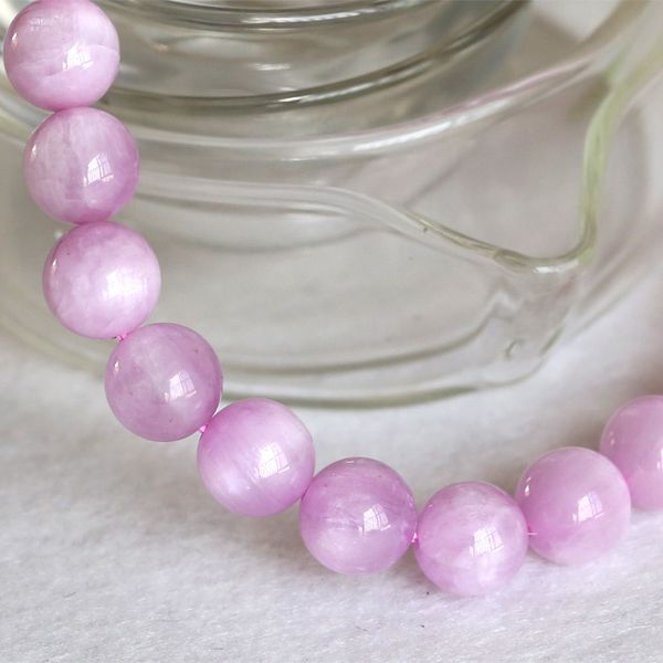 cat's eye natural genuine pink purple kunzite finished stretch women's bracelet round beads 8-12mm genuine spodumene 04342, Black
cat's eye natural genuine pink purple kunzite finished stretch women's bracelet round beads 8-12mm genuine spodumene 04342, Black
