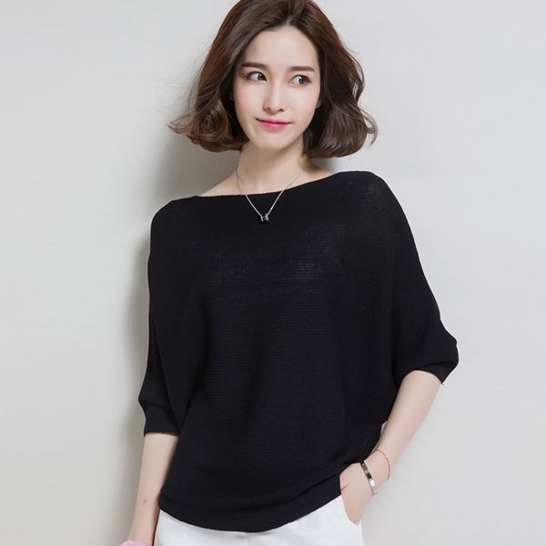 women's batwing knitwear casual loose u neck cashmere sweater pulloverautumn solid batwing long sleeve knitted t shirt xqz, White;black
women's batwing knitwear casual loose u neck cashmere sweater pulloverautumn solid batwing long sleeve knitted t shirt xqz, White;black
