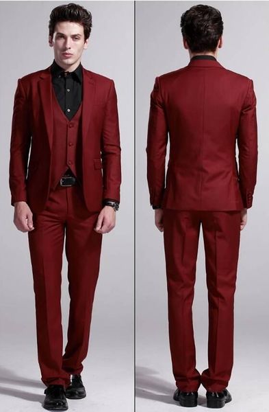 new 2016 wine red business casual men dress wedding suits for men wedding groom suit slim fit ing, Black;gray
new 2016 wine red business casual men dress wedding suits for men wedding groom suit slim fit ing, Black;gray