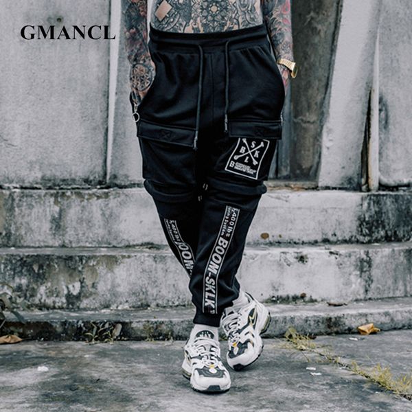 wholesale- gmancl printed ribbon men hip hop trousers hipster slim detachable casual jogger streetwear sweatpants cotton male casual pants, Black
wholesale- gmancl printed ribbon men hip hop trousers hipster slim detachable casual jogger streetwear sweatpants cotton male casual pants, Black