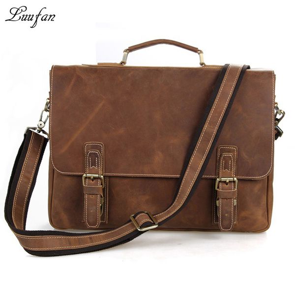 wholesale- men's crazy horse leather briefcase brown 16" real leather lapwork tote cowhide business bag cow leather pc shoulder ba
wholesale- men's crazy horse leather briefcase brown 16" real leather lapwork tote cowhide business bag cow leather pc shoulder ba