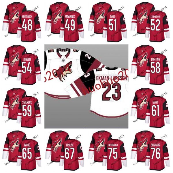 Arizona Coyotes 2017-2018 Season 48 Martinook 49 Ryan MacInnis 51 Mike Sislo 52 Tyler Steenbergen 54 Cam Dineen Hockey Jerseys
Arizona Coyotes 2017-2018 Season 48 Martinook 49 Ryan MacInnis 51 Mike Sislo 52 Tyler Steenbergen 54 Cam Dineen Hockey Jerseys