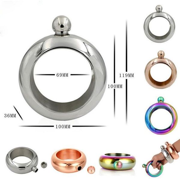 3.5oz bangle bracelet 304 stainless steel jug bracelet liquid alcohol hip flasks funnel bangle bracelet gold silver rainbow, Black
3.5oz bangle bracelet 304 stainless steel jug bracelet liquid alcohol hip flasks funnel bangle bracelet gold silver rainbow, Black