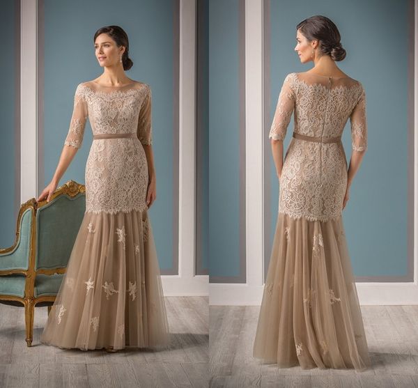 2020 Jasmine Mother Of The Bride Dresses Champagne Round Neck Half Sleeve Lace Long Mermaid Formal Cocktail Evening Prom Dress Custom Made
2020 Jasmine Mother Of The Bride Dresses Champagne Round Neck Half Sleeve Lace Long Mermaid Formal Cocktail Evening Prom Dress Custom Made