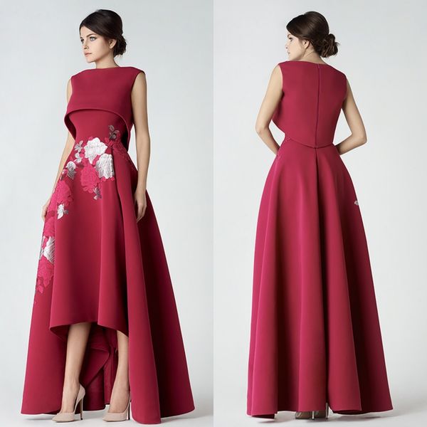 elegant saiid kobeisy high low prom dresses bateau neckline appliqued pageant gowns a-line events dress for party, Black
elegant saiid kobeisy high low prom dresses bateau neckline appliqued pageant gowns a-line events dress for party, Black
