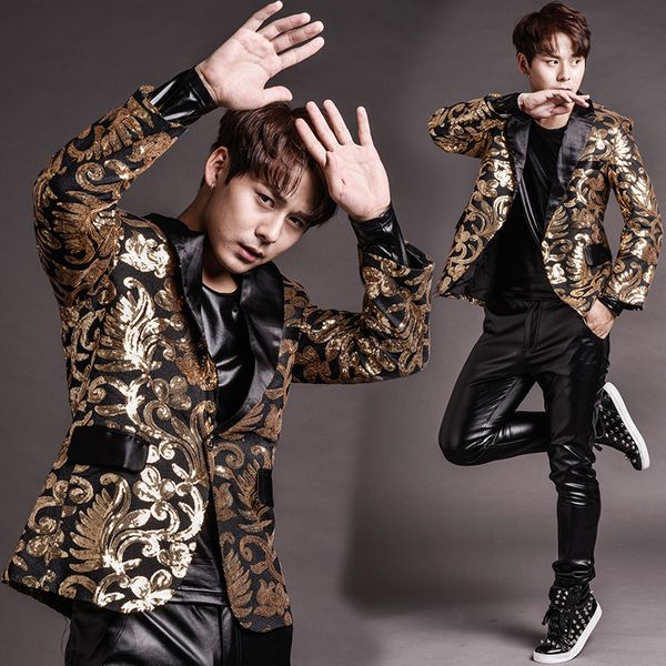 high grade retro court clothes sparkly sequin male jacket blazer prom party costume nightclub jazz ds performance wedding outfit stage coats, White;black
high grade retro court clothes sparkly sequin male jacket blazer prom party costume nightclub jazz ds performance wedding outfit stage coats, White;black