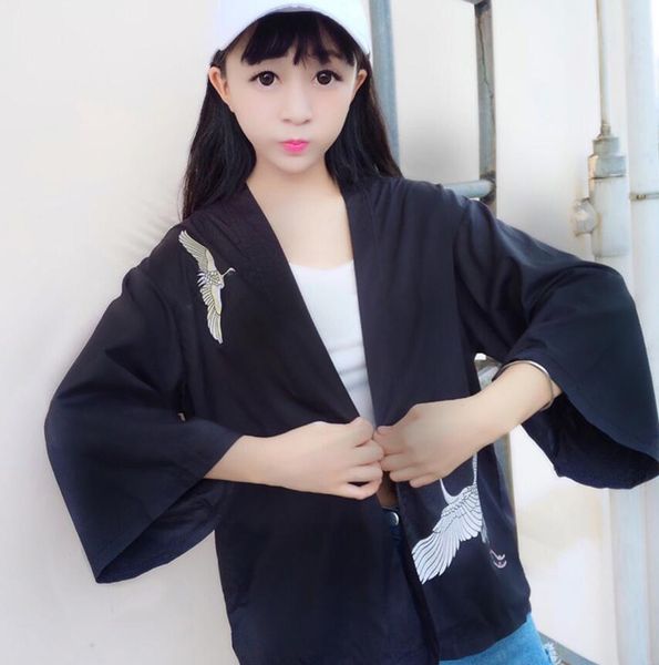japanese summer kimono prints and wind skirt long section of loose sleeve cardigan sun protection clothing, White
japanese summer kimono prints and wind skirt long section of loose sleeve cardigan sun protection clothing, White