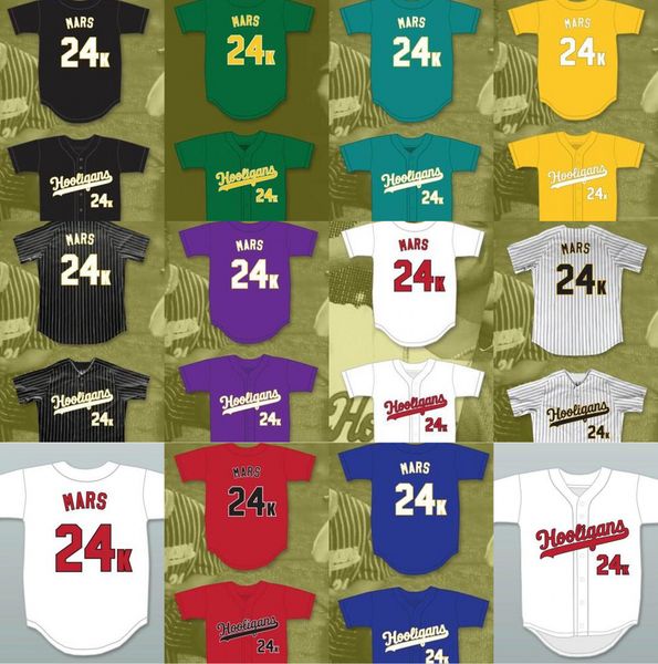 Mars 24K Hooligans Baseball Jersey di Ritorno Al Passato Per Gli Uomini Stripe Cucito Button Down Glod
Mars 24K Hooligans Baseball Jersey di Ritorno Al Passato Per Gli Uomini Stripe Cucito Button Down Glod