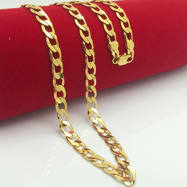 8mm curb chain 18k yellow gold filled solid necklace for women men 24in long fashion jewelry gift, Silver
8mm curb chain 18k yellow gold filled solid necklace for women men 24in long fashion jewelry gift, Silver