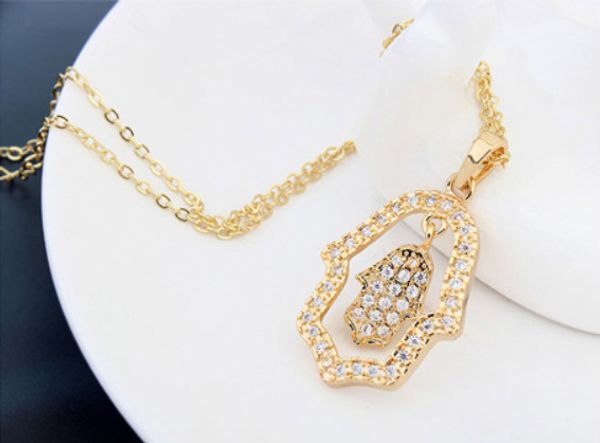 necklace pendants fashion women zircon 18k gold plated hand style pendant necklaces jewelry, Silver
necklace pendants fashion women zircon 18k gold plated hand style pendant necklaces jewelry, Silver