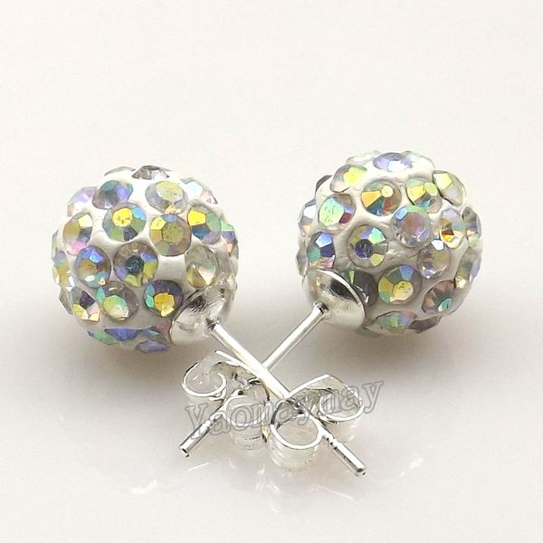 10mm ab white disco balls crystal women earring studs for party 20 pairs wholesale drop shipping, Golden;silver
10mm ab white disco balls crystal women earring studs for party 20 pairs wholesale drop shipping, Golden;silver
