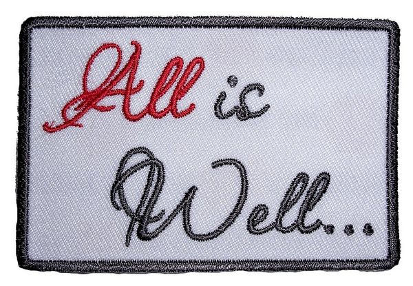 all is well lady rider embroidered biker patch small woman motorcycle jacket biker vest patches for clothing iron ing, Black