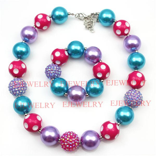 fashion jewelry pink dot beads blue purple pearl beads rhinestone beads chunky girl bubblegum kids necklace&bracelet set for party gifts
fashion jewelry pink dot beads blue purple pearl beads rhinestone beads chunky girl bubblegum kids necklace&bracelet set for party gifts